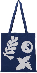 Carne Bollente Blue 'Birds Of Love' Tote