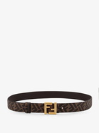 Fendi Rounded Ff Brown Mens Belt