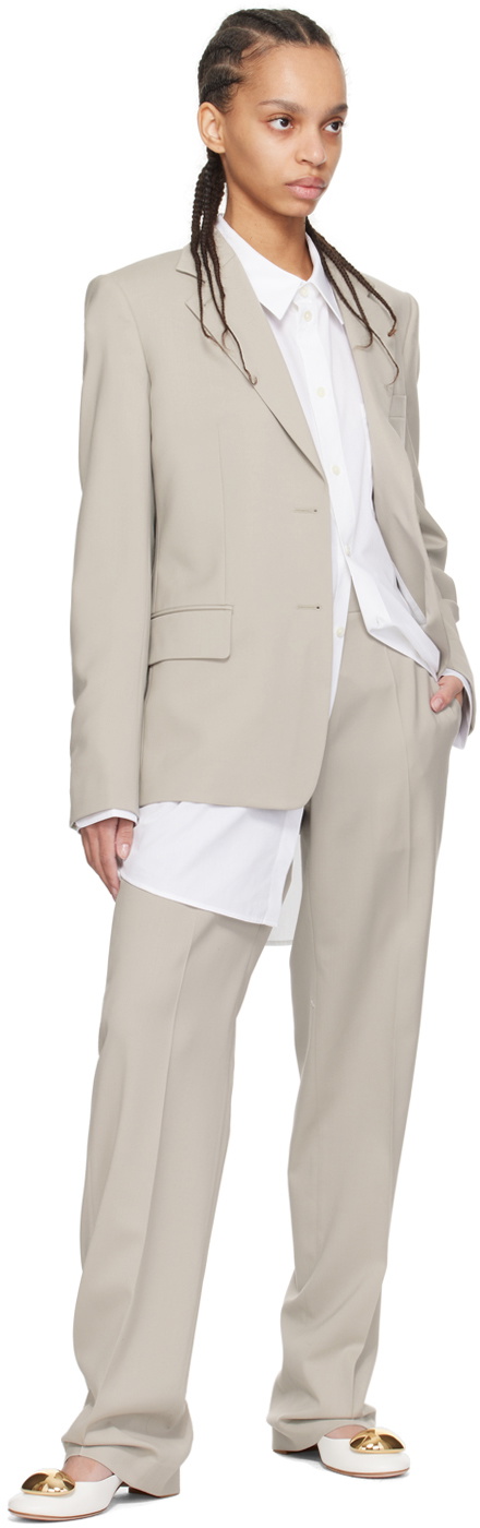 Helmut Lang Beige Classic Blazer