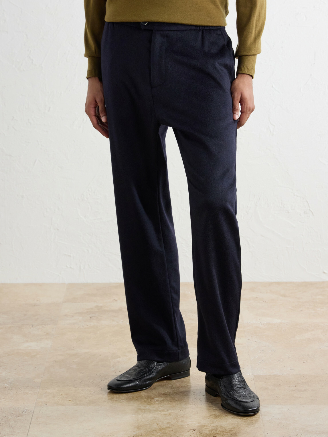 Barena - Straight-Leg Cashmere Trousers - Blue