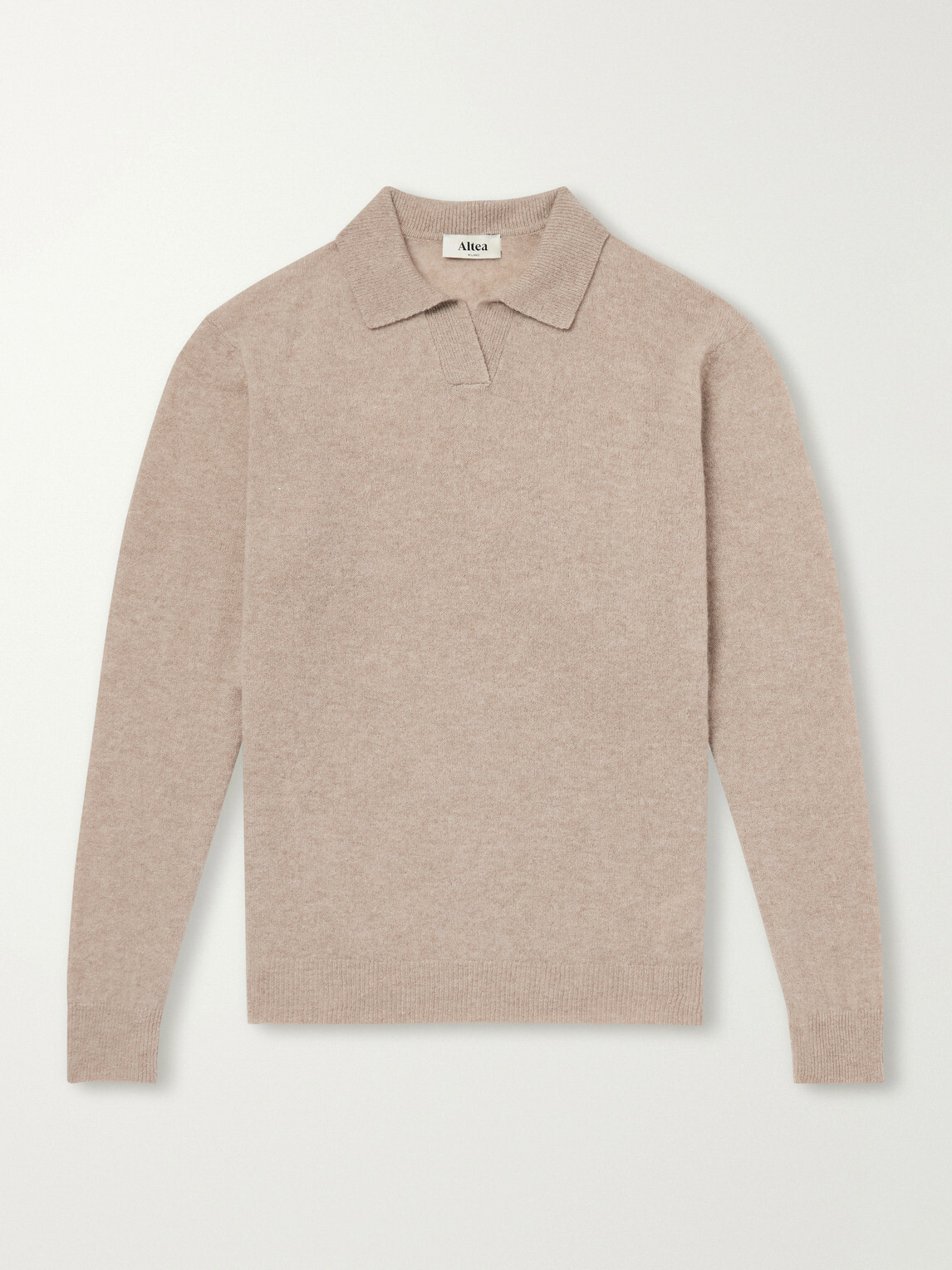 Altea - Wool and Cashmere-Blend Polo Sweater - Neutrals