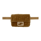 Fendi Brown Velvet Mini Forever Fendi Belt Bag