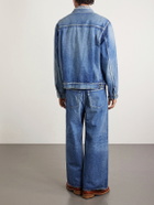 Sacai - BEYONDEXX Wide-Leg Belted Distressed Jeans - Blue