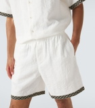 Commas Crochet-trimmed shorts
