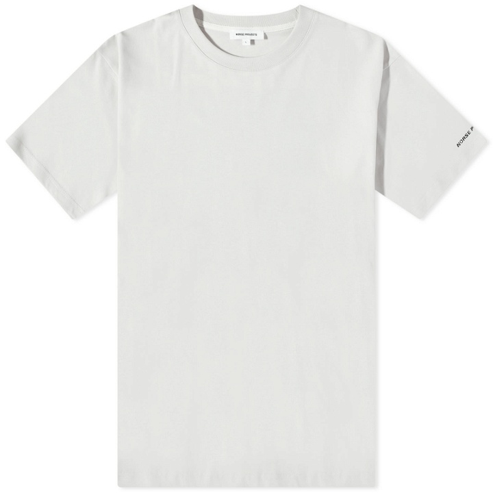 Photo: Norse Projects Men's Johannes Lino Cut Reeds T-Shirt in Marble White