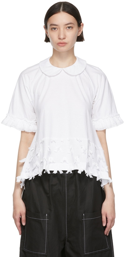 Photo: Tricot Comme des Garçons White Cotton T-Shirt