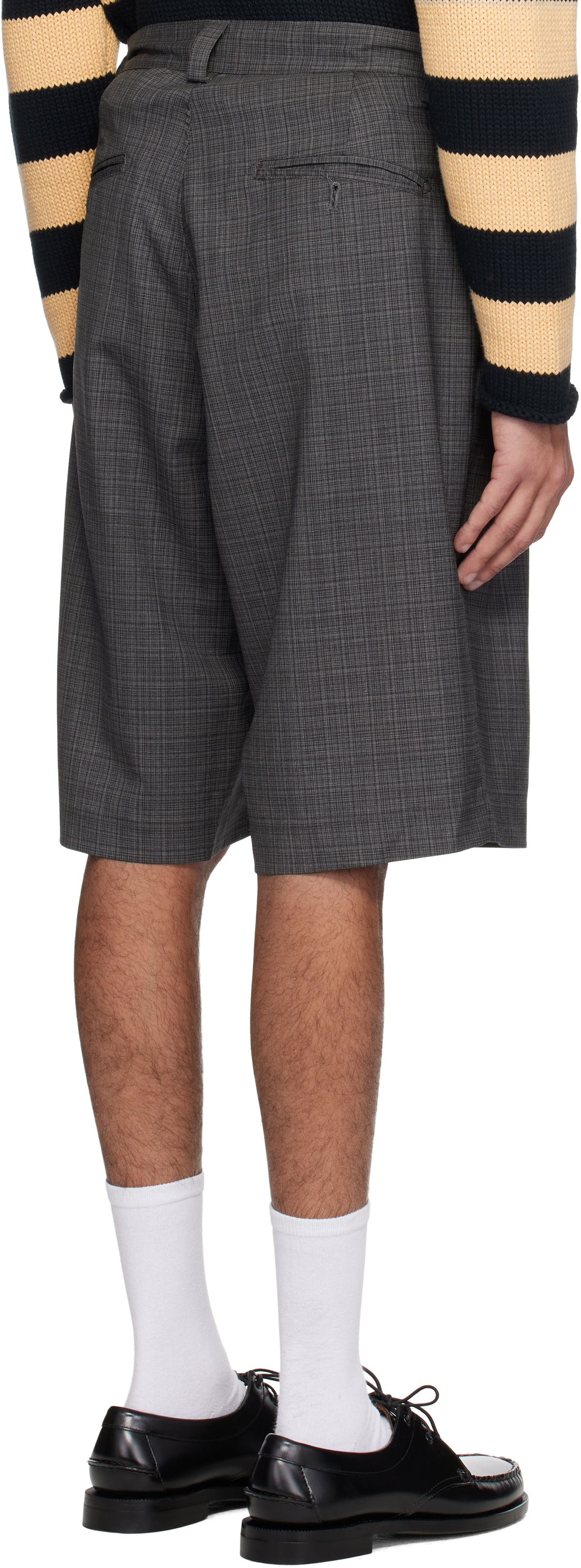 Carter Young Gray Roy Pleated Shorts