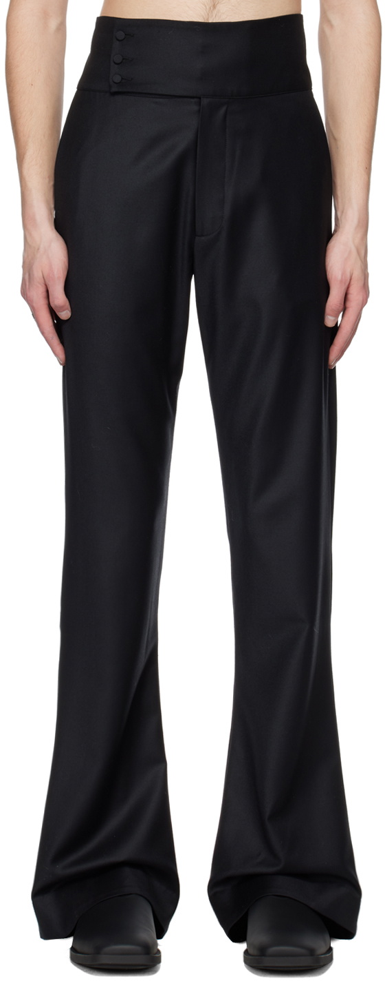AARON ESH Black Flared Trousers