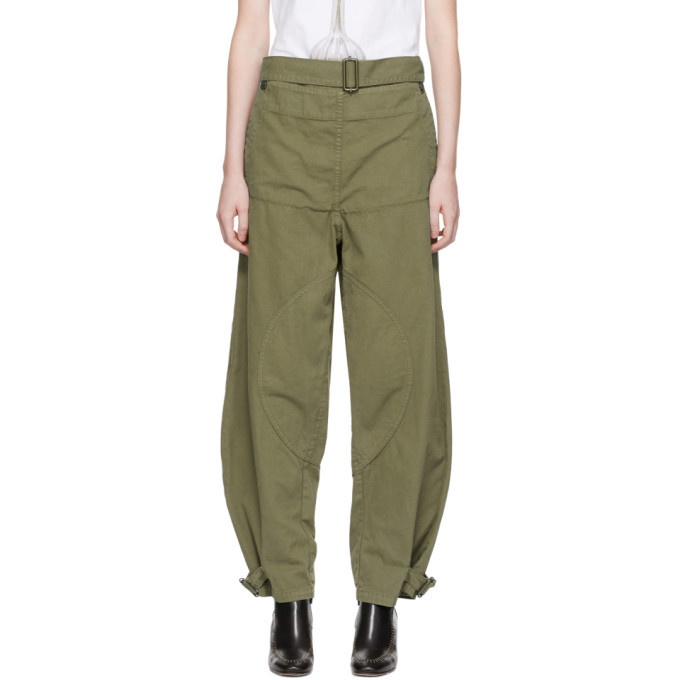 Photo: JW Anderson Green Fold Front Utility Trousers