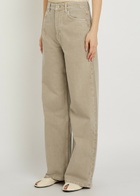 Reformation Cary Wide-leg Jeans Beige