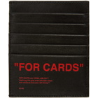 Off-White Black and Red Quote Card Holder