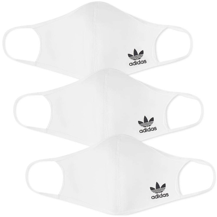 Photo: Adidas Originals Logo Face Mask - 3 Pack