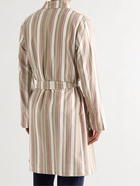 OLIVER SPENCER LOUNGEWEAR - Canvey Striped Organic Cotton Robe - Multi