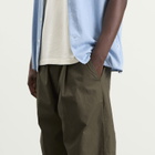 Folk Men's Drawcord Loose Trouser in Dark Olive Ripstop