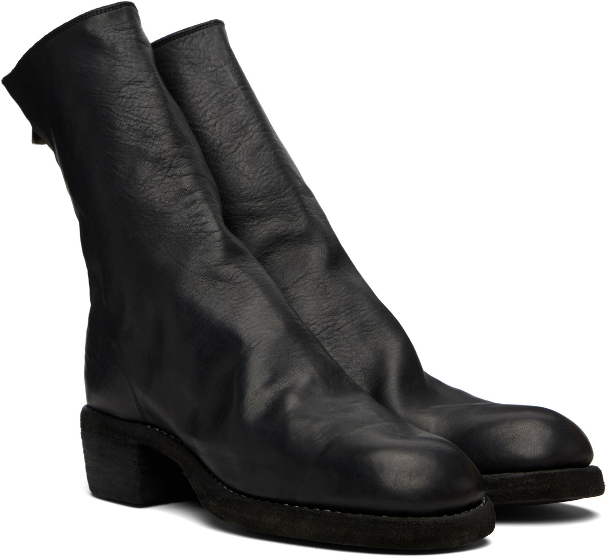 Guidi Black Back Zip Boots