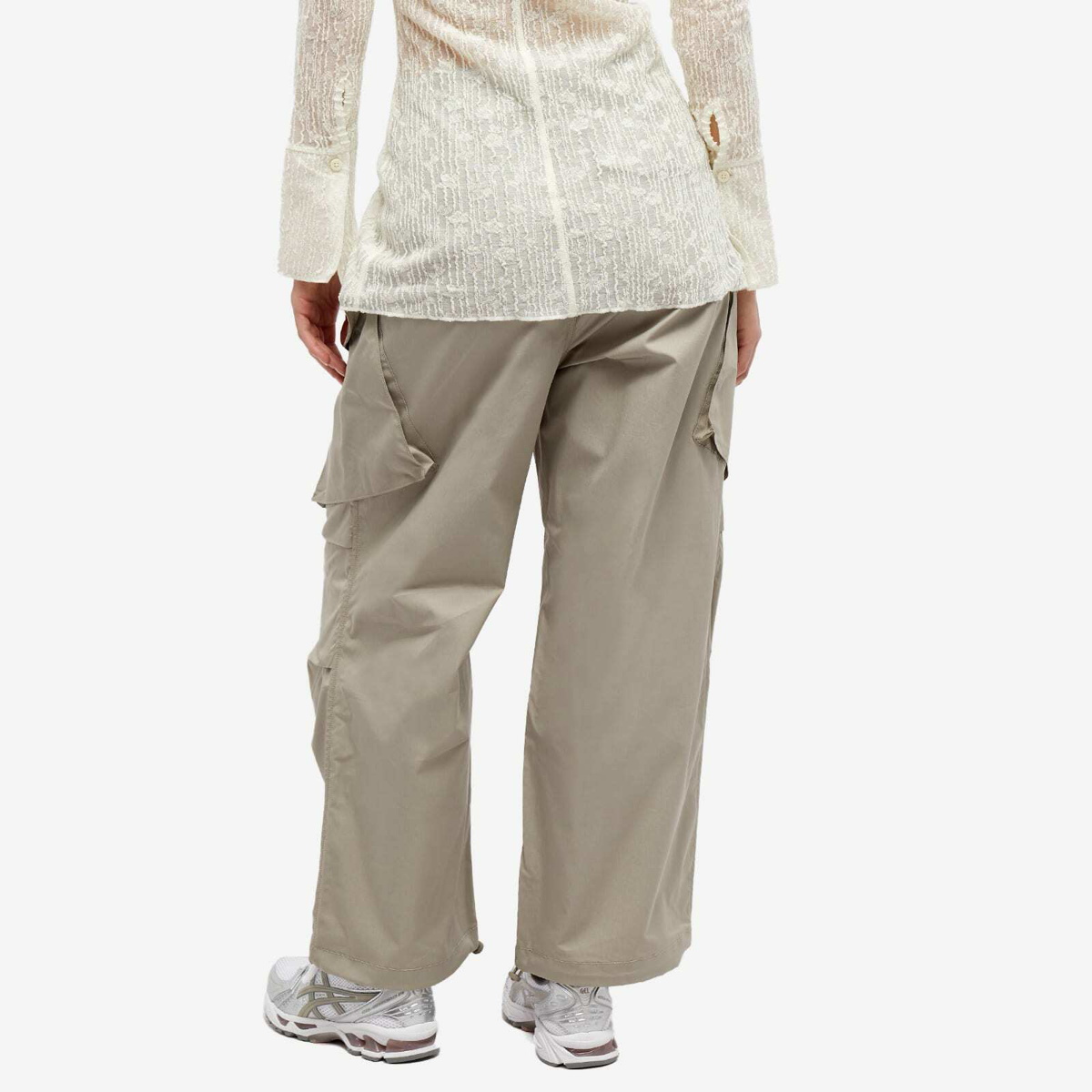 Ginerva cotton-poplin wide-leg cargo pants