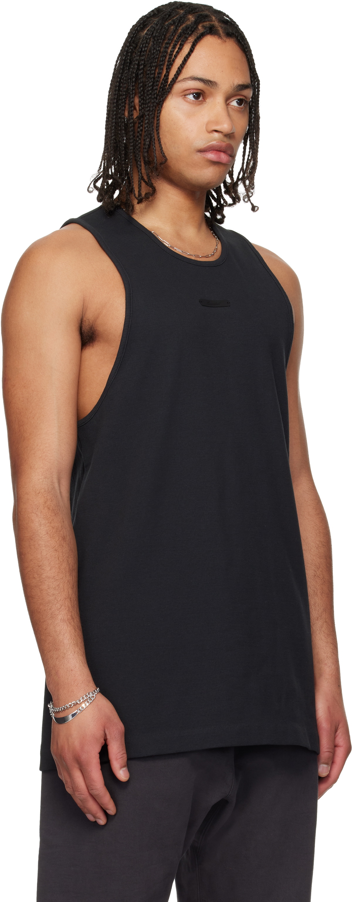 Fear of God ESSENTIALS Black Rib Tank Top