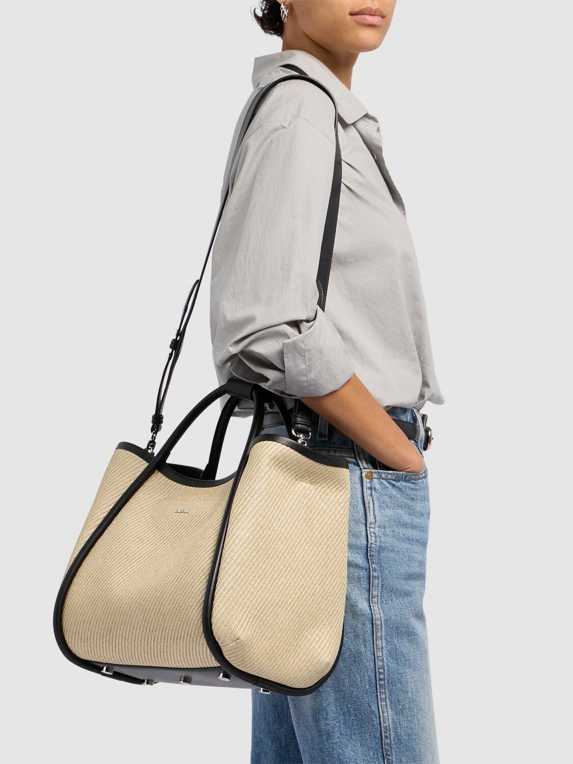 MAX MARA【関税送料込】サマーマリンラフィアエフェクトバッグ MAX MARA S Summer Marin Raffia Effect Tote Bag Max Mara