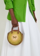 Anya Hindmarch Small Round bow Raffia Tote bag - Green - One Size