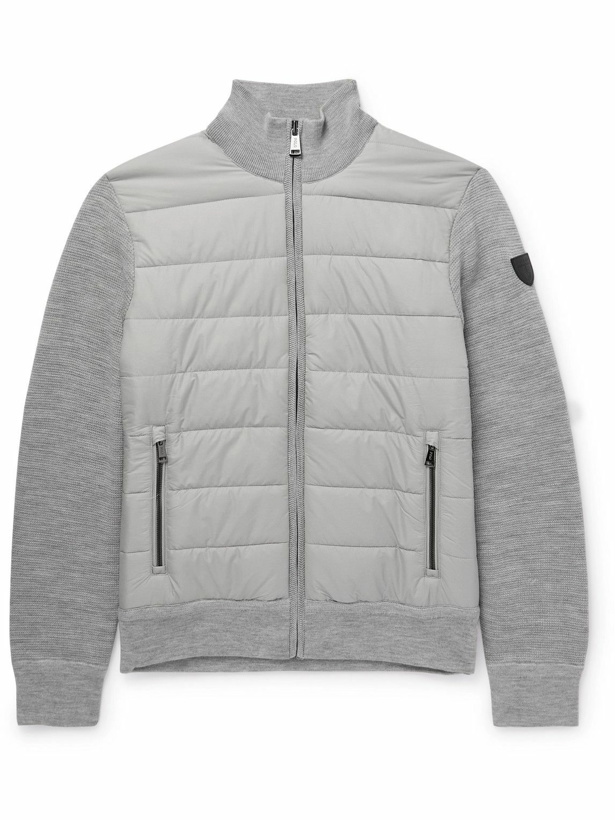 Photo: Polo Ralph Lauren - Logo-Appliquéd Padded Quilted Recycled-Shell and Wool-Blend Jacket - Gray