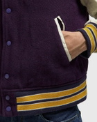 Needles Lettered Jacket - Wool Melton multi/purple Mens Bomber Jacket