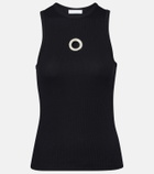 Rabanne Embellished cotton-blend tank top