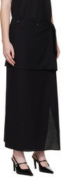 La Collection Black Hailey Maxi Skirt