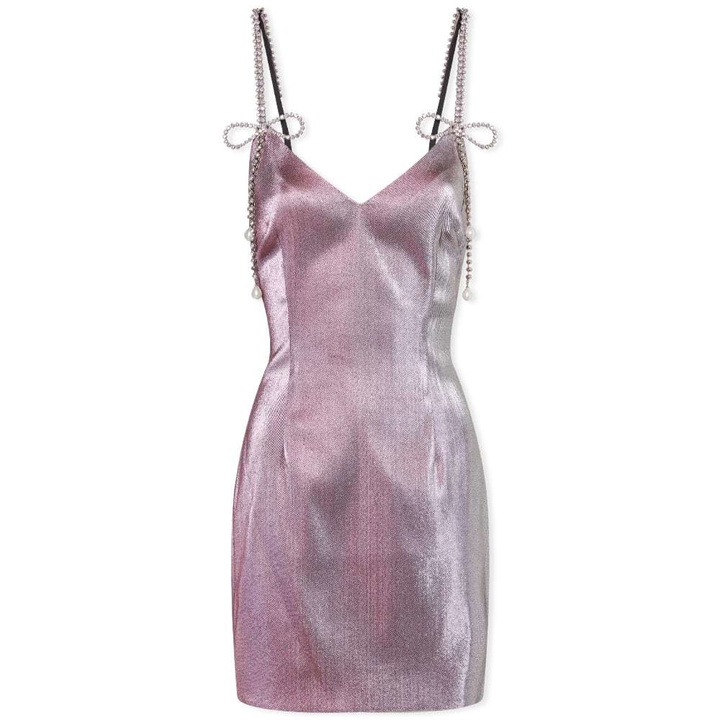 Photo: Area NYC Crystal Bow Strap Mini Dress
