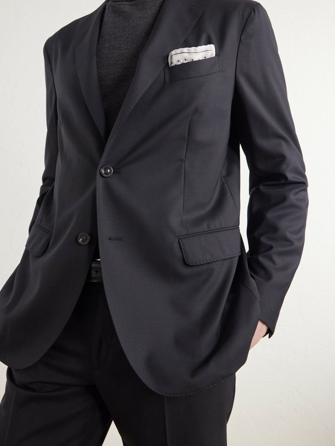 Boglioli - Virgin Wool Fresco Suit Jacket - Black