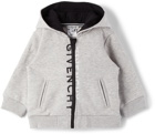 Givenchy Baby Grey Split Logo Zip Hoodie
