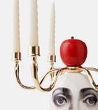 Fornasetti Sul Tardi candle holder with scented candles