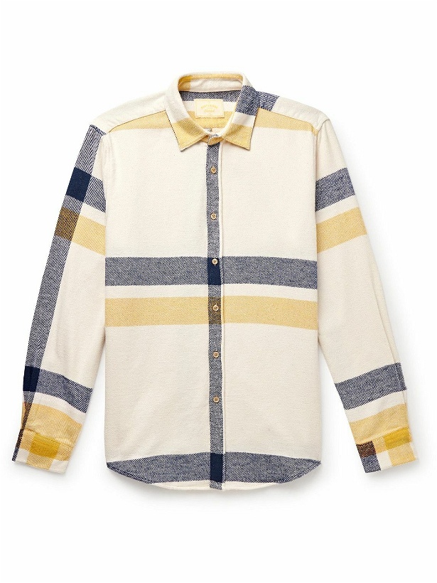 Photo: Portuguese Flannel - Checked Cotton-Flannel Shirt - Neutrals