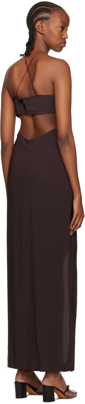nensi dojaka brown dress Nensi Dojaka Brown Fitted Minidress Nensi Dojaka