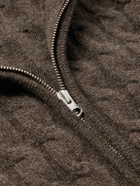 mfpen - Editor Cable-Knit Wool Zip-Up Cardigan - Brown
