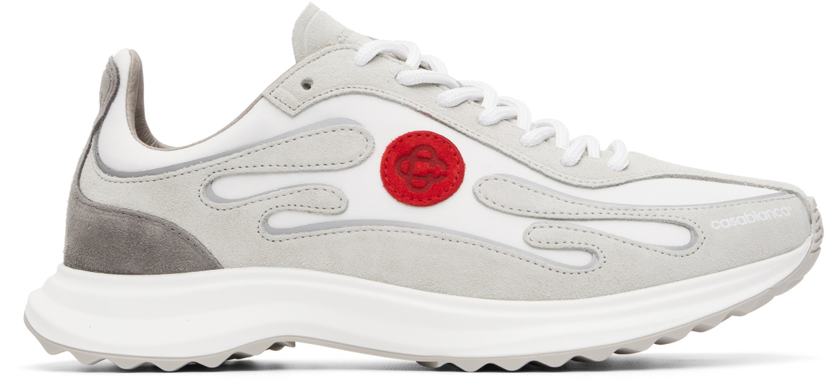 Casablanca Off-White & Gray Stade Sneakers