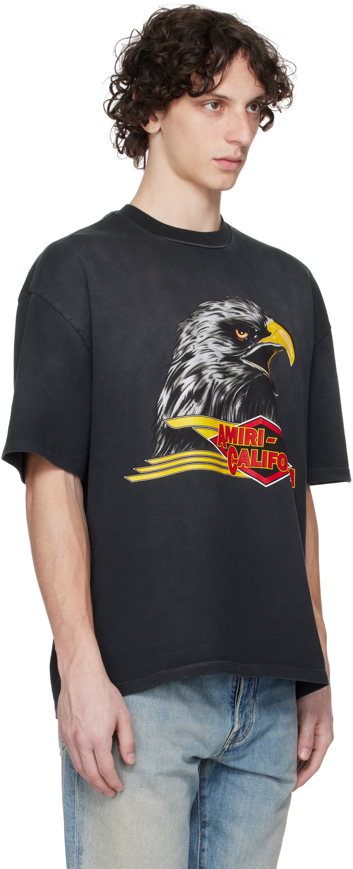 AMIRI Black 'Amiri Eagle' Oversized T-shirt Amiri