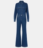 7 For All Mankind Flared denim jumpsuit