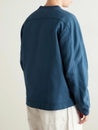 Folk - Prism Garment-Dyed Cotton-Jersey Sweatshirt - Blue