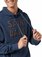 MC2 Saint Barth Man Blue Hoodie With Saint Barth Patch