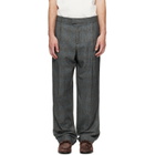 Bottega Veneta Gray Prince of Wales Trousers