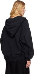 Feng Chen Wang Black Deconstruction Zip Hoodie