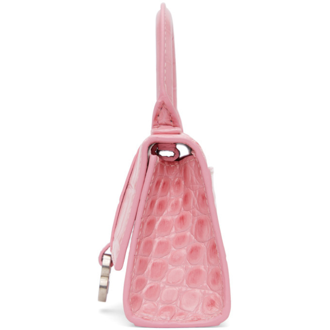 Balenciaga Pink Mini Croc Hourglass Bag – BlackSkinny