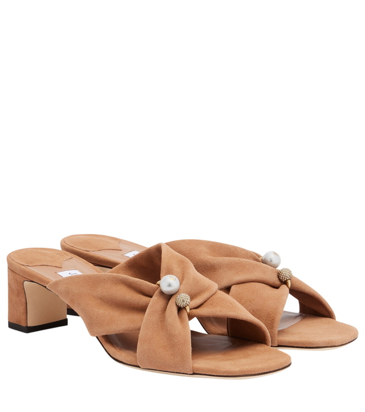 Photo: Jimmy Choo Rafi embellished suede mules
