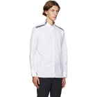 Neil Barrett White and Black Stripe Travel Shirt