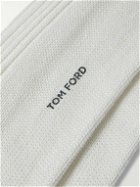TOM FORD - Ribbed Cotton Socks - White