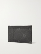 Berluti - Signature Leather-Trimmed Monogrammed Coated-Canvas Zipped Wallet
