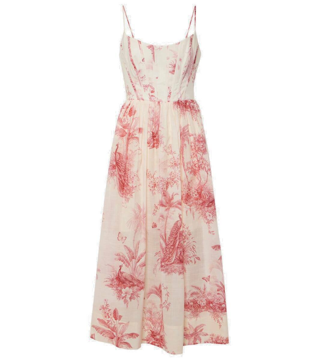 【Zimmermann】Rhiannon floral cotton bustier dress Rhiannon floral cotton bustier dress in multicoloured