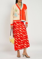 Never Fully Dressed Cream and Red Sol De Palma Knit Cardigan