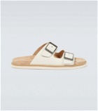 Brunello Cucinelli Leather and suede sandals