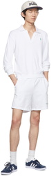 Sporty & Rich White Wimbledon Gym Shorts